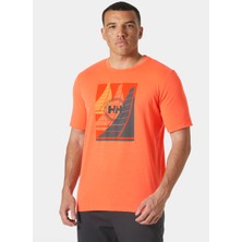 Helly Hansen HHA.34419_HELLY Hansen Hp Race Grap Turuncu Bisiklet Yaka Normal Düz Erkek T-Shirt