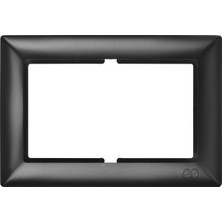 Günsan Visage Metalik Siyah Ikili Priz Çerçeve