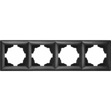 Günsan Visage Metalik Siyah Dörtlü Çerçeve