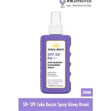 Maru.derm Vücut Güneş Spreyi | Spf 50+ Sprey Güneş Kremi 200 ml
