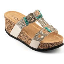 Kadın Terlik 24Y101 Gm Guja Gümüş