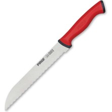 Pirge Duo Ekmek Bıçağı Pro Dişli - Kırmızı - 17,5 cm