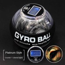 Chaoduo Shop Mavi Stil Sayım Tablolu Bilek Topu Kendiliğinden Başlayan Jiroskop Powerball Gyro El Topu Relax Kol Bilek Kuvveti Antrenörü Fitness Ekipmanları (Yurt Dışından)