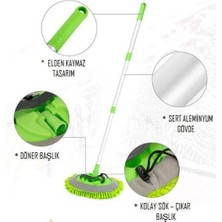 Yedek Bezli Mikrofiber Araba Yıkama Fırçası