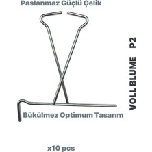 Voll Blume P2 10 Adet Çadır Kazığı Çadır Demiri Voll Blume Mukavemetli Paslanmaz Çelik Gümüş Gri Çakısı Zemin Için Branda ve Çadır Aksesuarı 6 mm