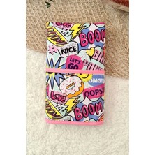 Babydonat Boom Desenli Sıvı Geçirmez Unisex Aktivite ve Mama Önlüğü 6-24 Ay