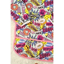 Babydonat Boom Desenli Sıvı Geçirmez Unisex Aktivite ve Mama Önlüğü 6-24 Ay