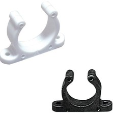 Plastic Support Clip, Screwed, Ø30MM, Black