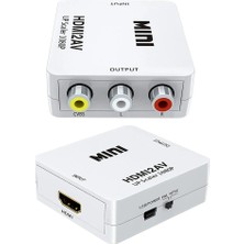 HDMI To Rca Mini Model 1920X1080 Plastik Kasa Çevirici Konvertör (4767) - 1OL2279-4644
