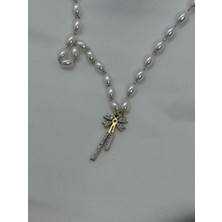 Jewels Of Hope Zirkon Taşlı Fiyonk Detaylı İnci Kolye 