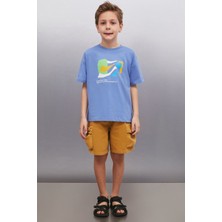 Grimelange LORN Erkek Mavi T-Shirt