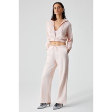 Grimelange LAYA Kadın %100 Pamuk Regular Fit Çift Cepli Pembe Eşofman Altı