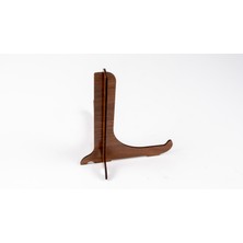 Masalsı Geçmeli Çini Tabak ve Çerçeve Teşhir Ayağı Ahşap 18X15CM ( büyük Boy)