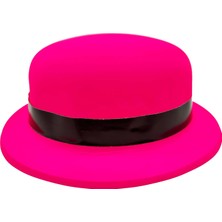 Neon Partisi Pembe Renk Melon Plastik Parti Şapkası - 1OL2424-4365