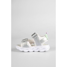 Vicco 321. B24Y. 204 Hilda Beyaz Işıklı Kız Çocuk  Sandalet