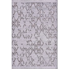 Akasya Gri Baklava Desenli Halı – Yumuşak, Kaymaz, Yıkanabilir ve Şık Tasarım - 40 x 60 cm