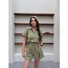 Bel Kuşaklı Mini Tulum