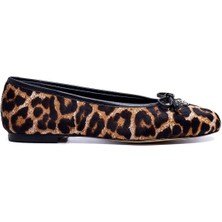 Alıssa Leopar Hakiki Deri Kadın Babet