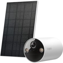 TP-Link TC82 Kıt, 2k 3mp, Renkli Gece Görüşü, Şarj Edilebilir, IP65 Sertifikalı, Yerel/bulut Depolama, 110° Açılı, Güneş Paneli Dahil, Kablosuz Bataryalı Güvenlik Kamerası Kiti