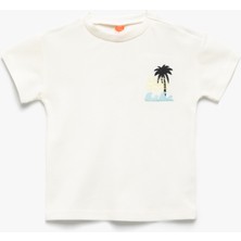 Koton Kısa Kollu Bisiklet Yaka Pamuklu Baskılı Tişört