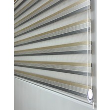 Iki Renk-Gri/krem Ev-Ofis Perdesi Aluminyum Sistem Düz – Şık & Kullanışlı Perde (Alüminyum Sistem)