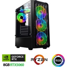 Xaser XSR1151 Ryzen 5 7500F 32GB Ddr5 Ram 1tb M.2 Nvme SSD 8gb RTX5060 Oyuncu Masaüstü Bilgisayarı