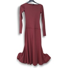 Zara m 38 koyukırmızı esnek marullu elbıse