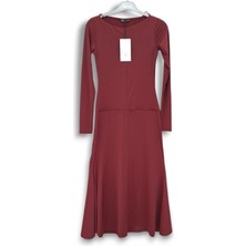 Zara m 38 koyukırmızı esnek marullu elbıse