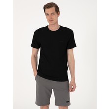 Pierre Cardin Erkek Siyah Slim Fit Tişört 50306802-VR046