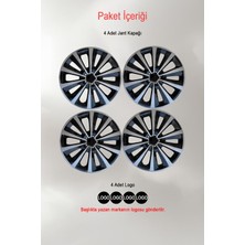 Citroen C Elysee Berlingo Nemo 15'' Inç Jant Kapağı 4 Adet Çift Renk 302