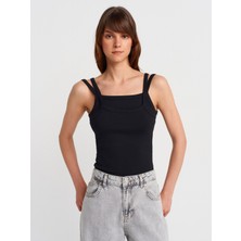 21105 Çift Askılı Atlet-Siyah