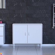 90X75X32,5 Cm’ Lik  2 Kapaklı 2 Göz Raf Organizatör Dolap Mutfak Dolabı Çok Amaçlı Dolap