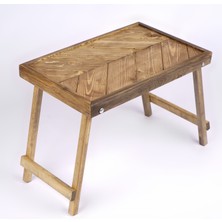Woodensa Kamp Masası, Katlanabilir Model, Piknik ve Bahçe Masası, Balkon Masası 35X55 cm Ceviz