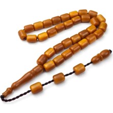 Sistemli Alman Fiber Tesbih Hediyelik Aksesuar Bijuteri Tesbih Kahverengi