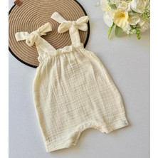 Kız Bebek ip Askılı Tulum