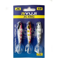 Ryuji Jig King Zebra Mix 3 Adet - Jig Yem 15GR