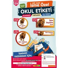 Okul Etiketi Aslan Temalı Sarı Kırmzı Kalem Defter Etiketi Özel Isim Yazılabilen Etiket Seti - Isim ETIKETI-T1046-OE124