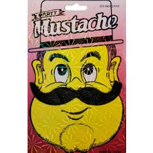 Siyah Renk Gerçekçi Görünümlü Yapışkanlı Parti Bıyığı Takma Tüylü Kab - 1OL5759-7659