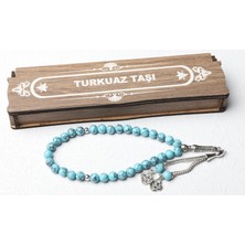 Kutulu 33 Lü Tesbih Turkuaz Taşı