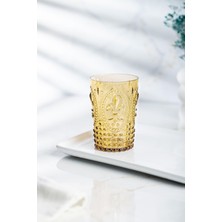 Akrilik Amber 6'lı Kısa Bardak & Su Meşrubat Kahve Yanı Bardağı 400 ml ( Cam Değildir )