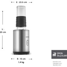Karaca Smooth And Move Inox 350W Personal Kişisel Smoothie Blender
