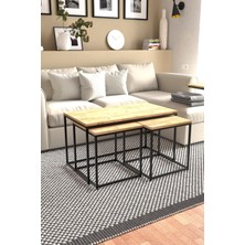 Martina 3'lü Orta Sehpa | Atlantik Çam | 90X48X48 cm