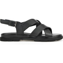 Ziya, Kadın Hakiki Deri Sandalet 1511032Z8302 Siyah