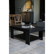 Siyah Sole Orta Sehpa 60X90X45 Alt Büyük Raflı