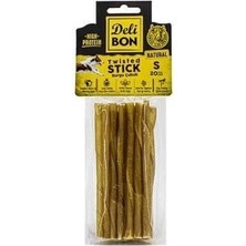 Delibon Ince Deri Burgu Çubuk Köpek Ödülü Naturel 20 Adet