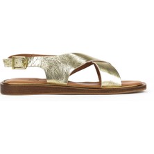 Ziya, Kadın Hakiki Deri Sandalet 1511032Z11500 Altın