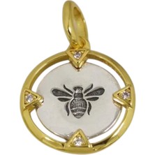 Arı Iki Renkli Madalyon Charm