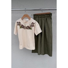 %100 Cotton Kız Çocuk Takım – Pantolon - Tişört Takım (3-10 Yaş)