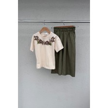 %100 Cotton Kız Çocuk Takım – Pantolon - Tişört Takım (3-10 Yaş)