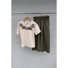 %100 Cotton Kız Çocuk Takım – Pantolon - Tişört Takım (3-10 Yaş)